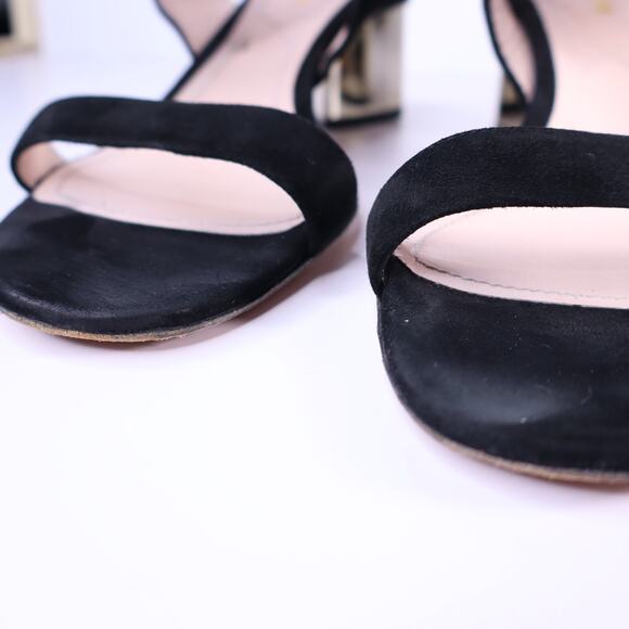 NICHOLAS KIRKWOOD Suede Prism Heeled Slingback Sandals Black Women's 39.5/US 9 - Picture 2 of 9